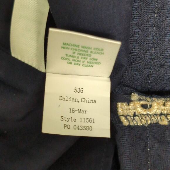 Lilly Pulitzer Annabelle Shift Dress Navy Blue Gold Trim Halter Neck Mini 4 - Picture 10 of 10